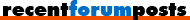 Recent Forum Posts